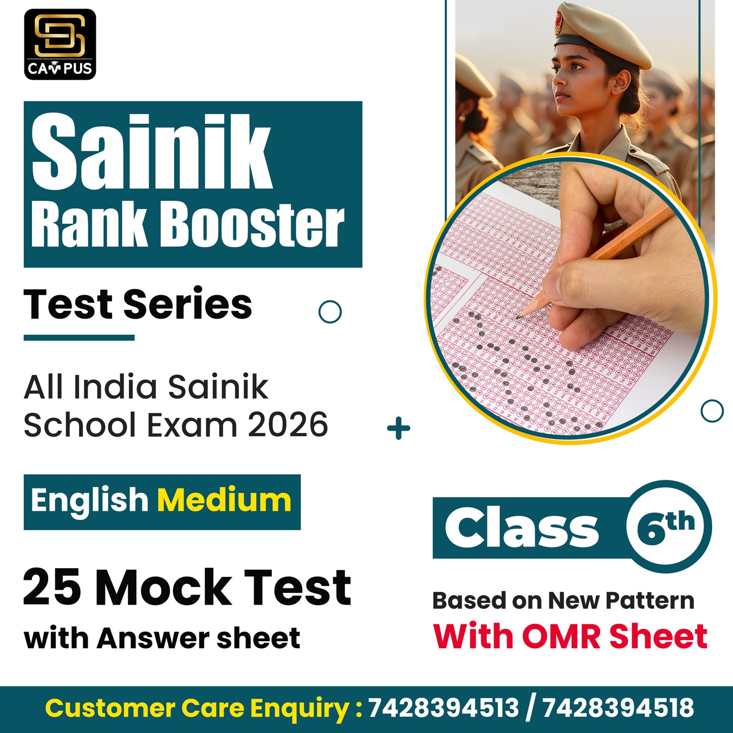 Sainik Rank Booster | 25 Test Series English Medium Class 6th