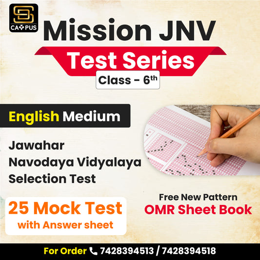 Mission JNV 25 Test Series English Medium Class 6th