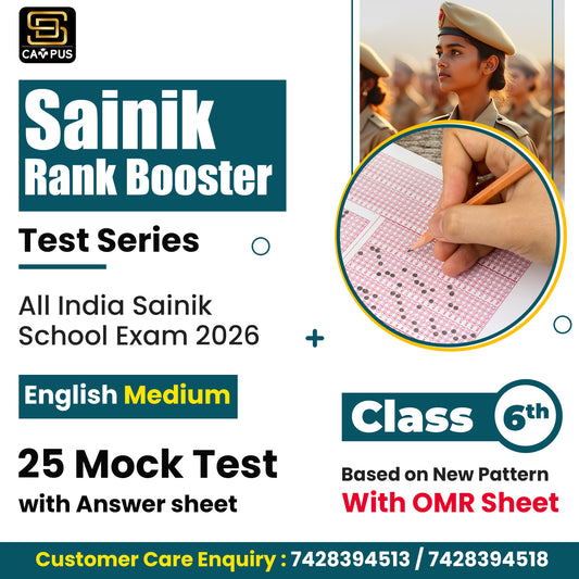 Sainik Rank Booster | 25 Test Series English Medium Class 6th